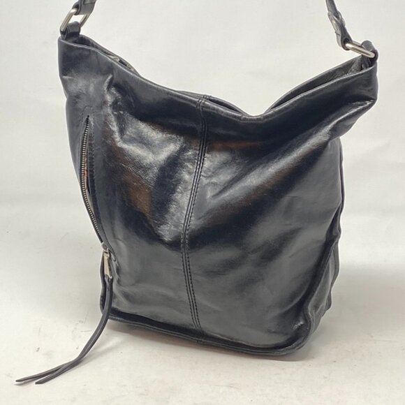 HOBO International Meredith Black Leather Shoulder Hobo Bag - Picture 1 of 7